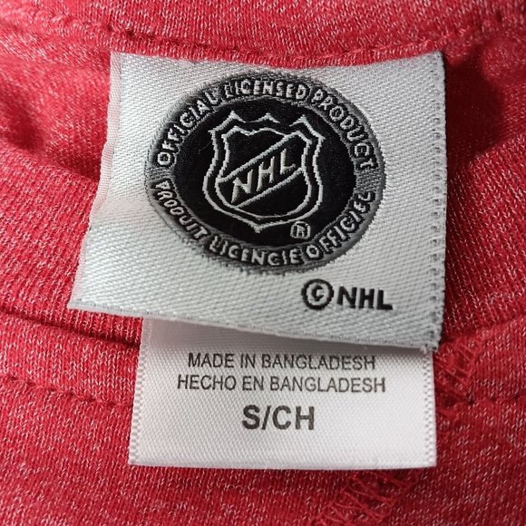 Washington DC Capitals Hockey NHL Unisex Small Shirt Long Sleeve Red Slim Fit - Picture 8 of 10